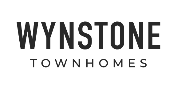 The image displays the text "WYNSTONE TOWNHOMES" in large, bold letters.